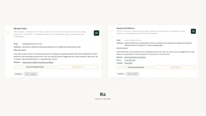 We match from both sides — product screenshot